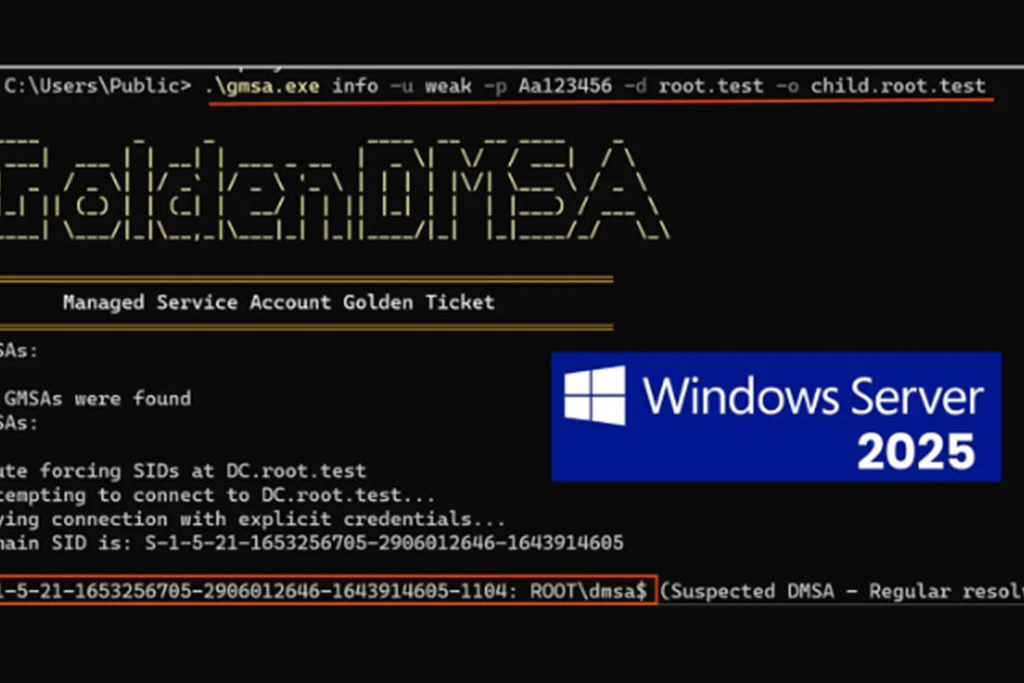 Windows Server 2025 Hit by Golden dMSA Attack Enabling Authentication Bypass and Password Theft