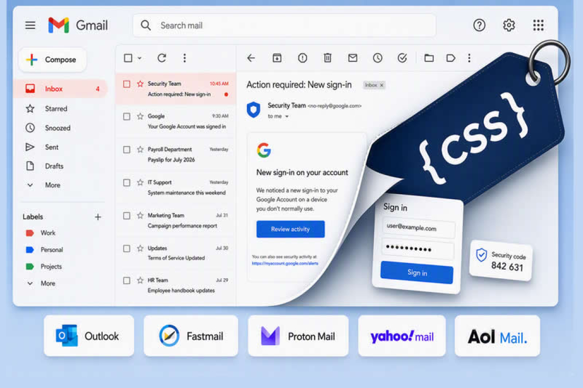 Attackers Can Abuse CSS Weaknesses to Steal Authentication Data From Webmail Services