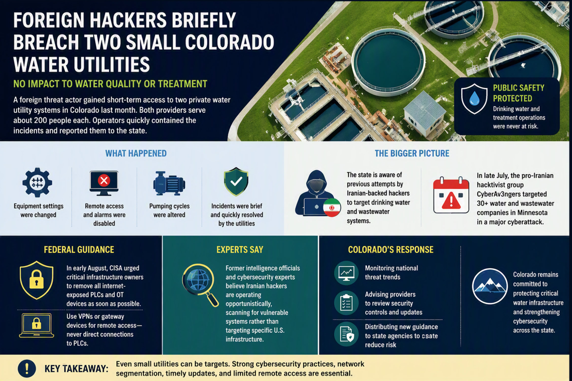 Attackers Infiltrate Networks of Two Colorado Water Utilities
