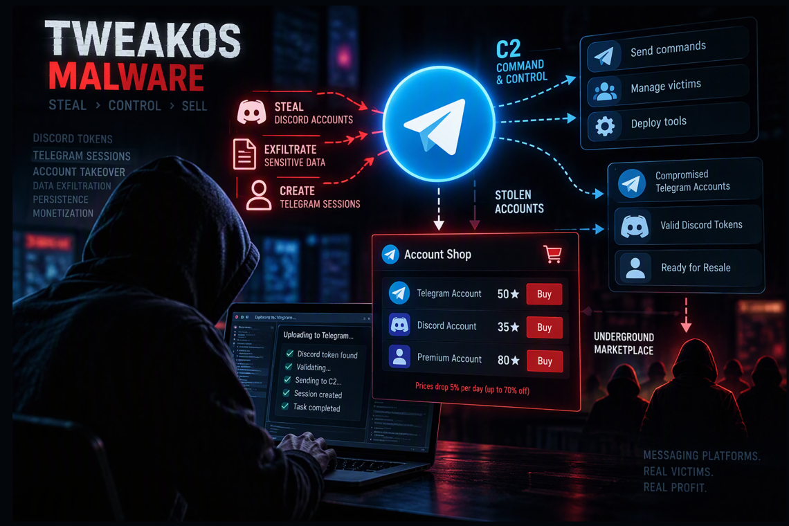 Malware Campaign Employs Telegram as Both Command Infrastructure and Marketplace for Compromised Accounts