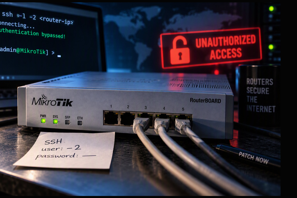 MikroTrick Security Weaknesses Expose MikroTik Routers to Password-Free Remote Compromise